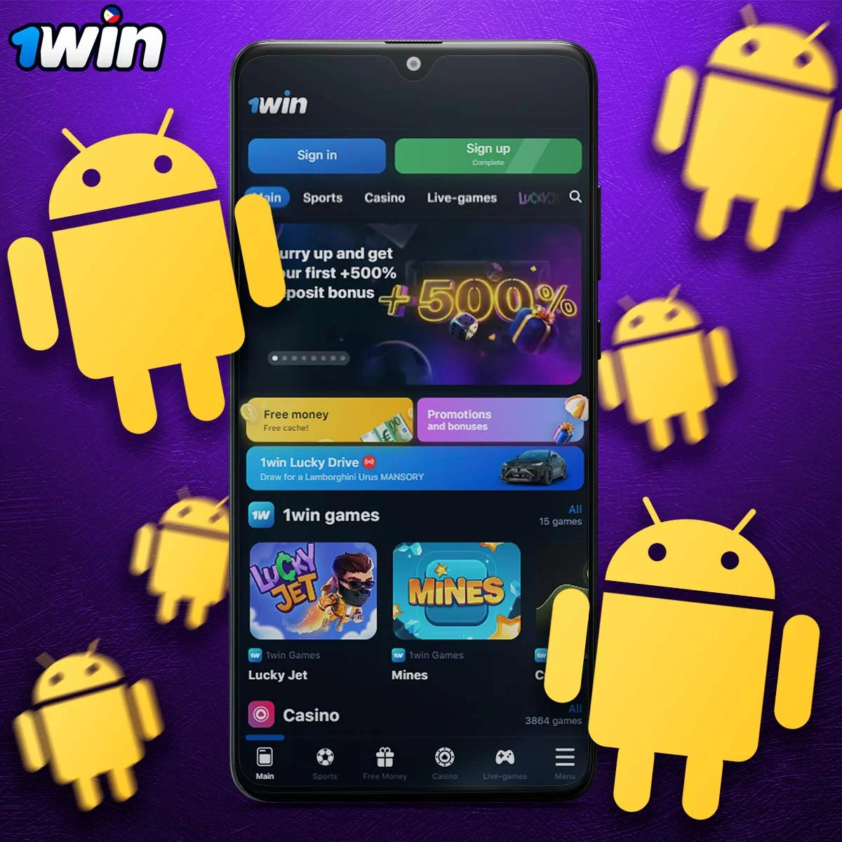 How do I download the 1Win app on Android?