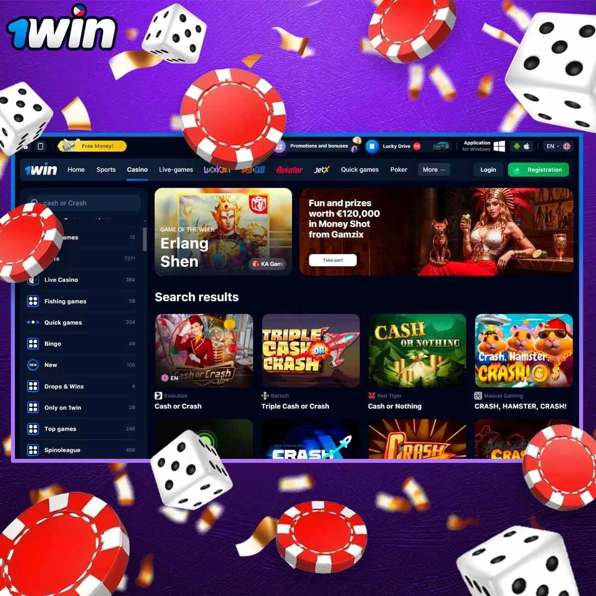 Information about Crash Games at 1Win Casino