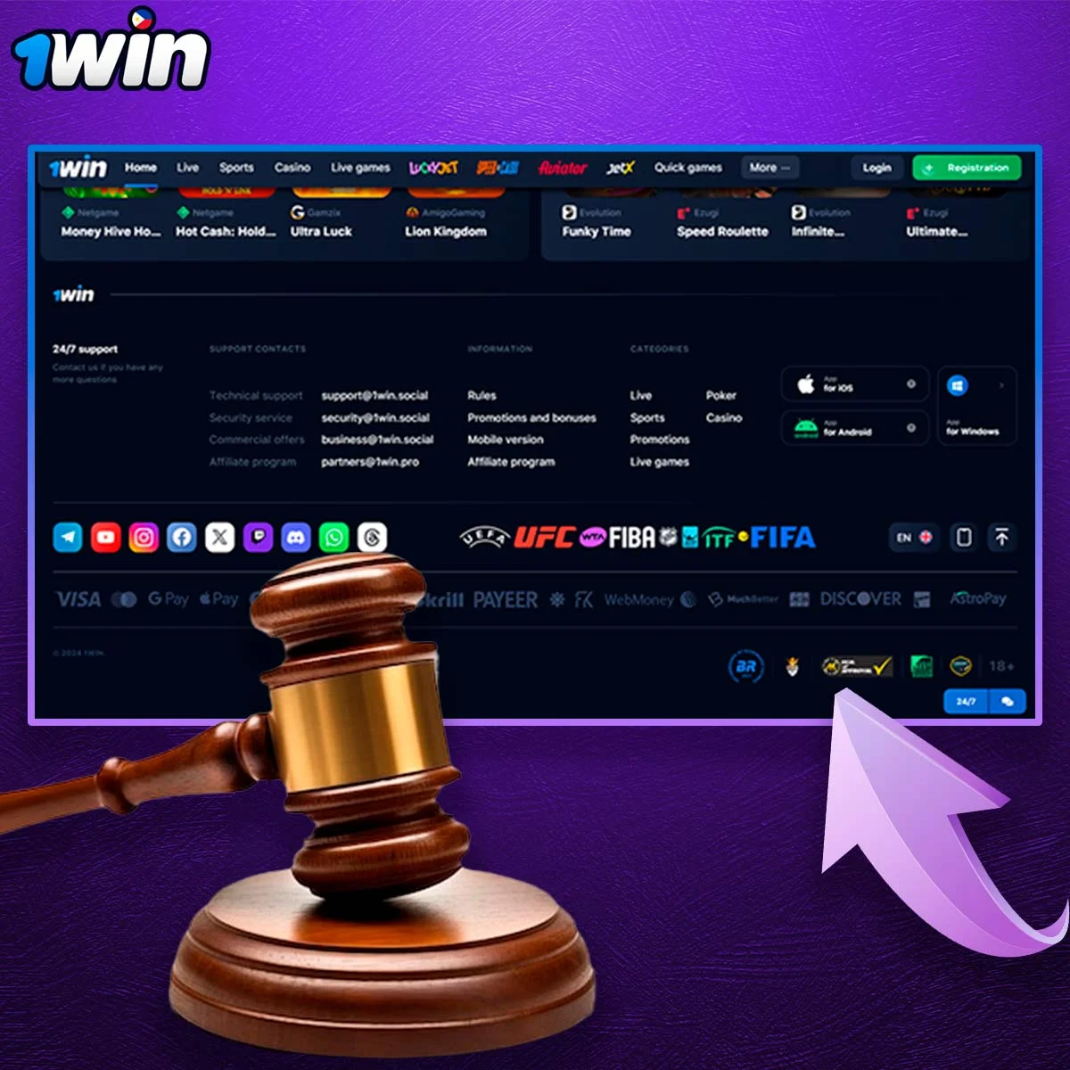 Is 1Win casino legal?