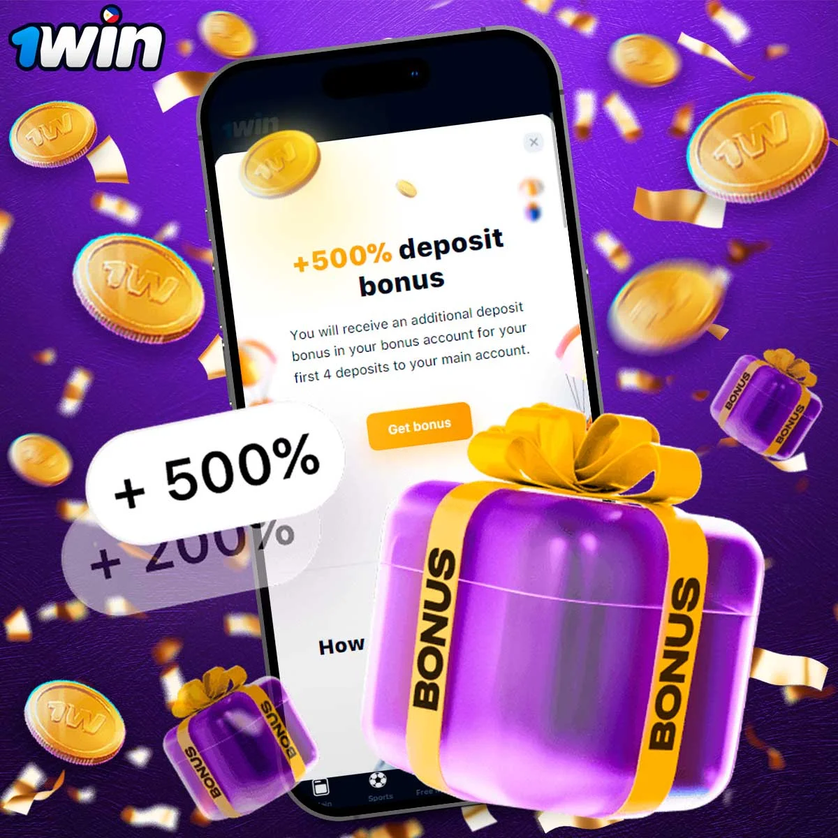 1Win sportsbook welcome bonus information